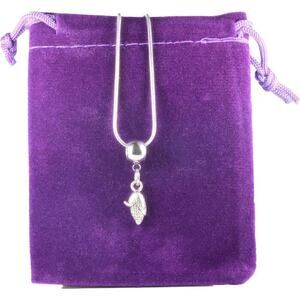 Corn on the Cob Food Necklace - Stainless Steel Chain